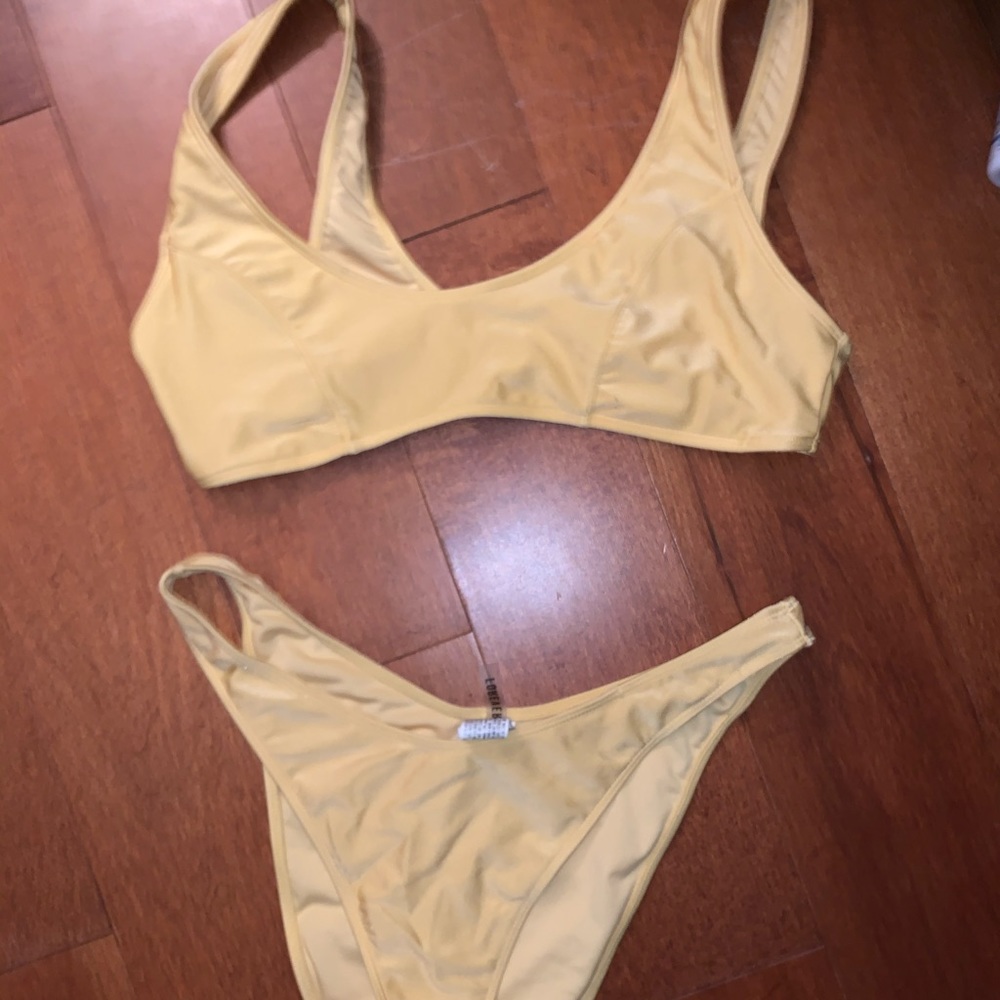 Yellow bathing suit